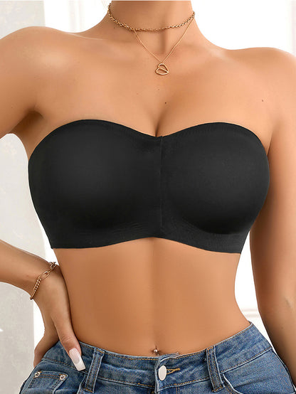 Kreuzschnitt Sexuelle Push-up BH mit Frontverschluss, ohne Träger und ohne Bügel