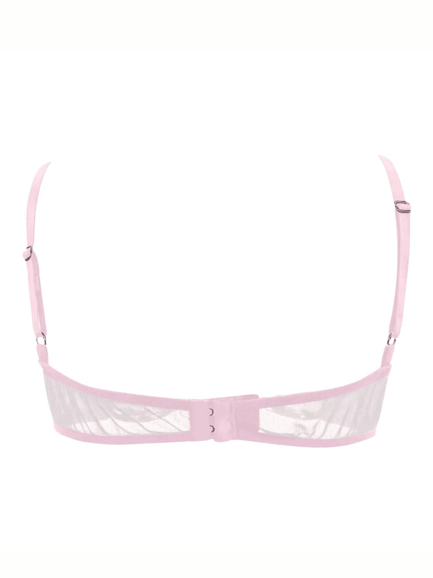 Sexy durchsichtiges Mesh-nahtloser BH Weiß