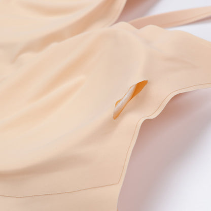Nahtloser, kabelloser Push-up-BH mit tiefem Rücken, Rosa