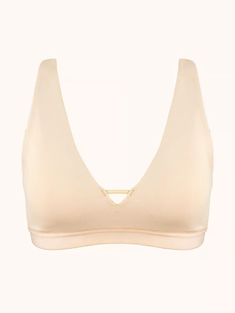 Der Eco Deep V Bralette-BH Tan