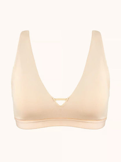 Der Eco Deep V Bralette-BH Tan