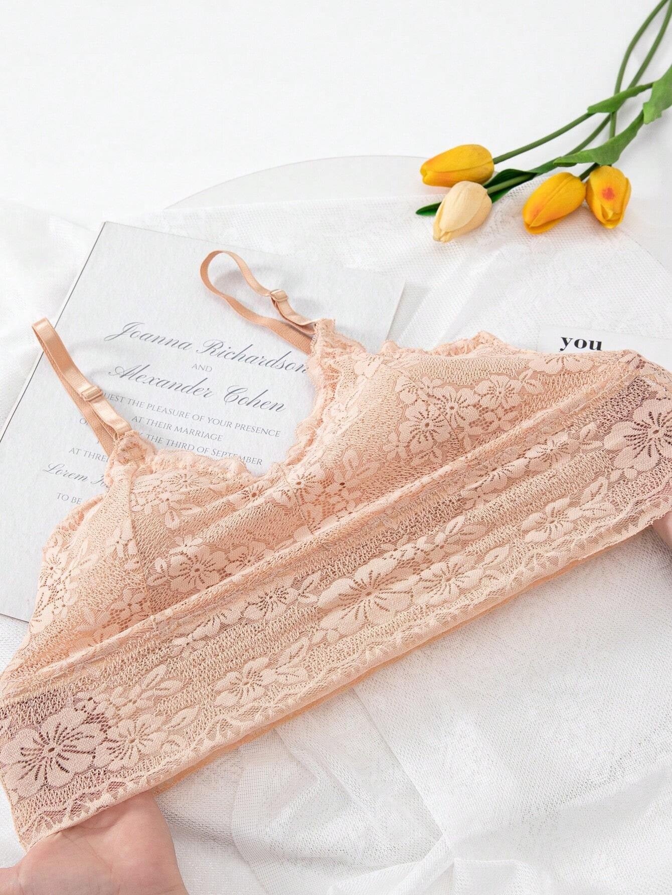Spitze Rücken Verstellbare Träger Anti-Glanz Camisole BH Maisseide