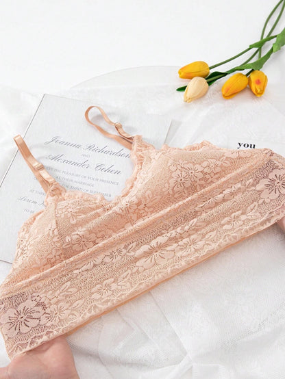 Spitze Rücken Verstellbare Träger Anti-Glanz Camisole BH Maisseide