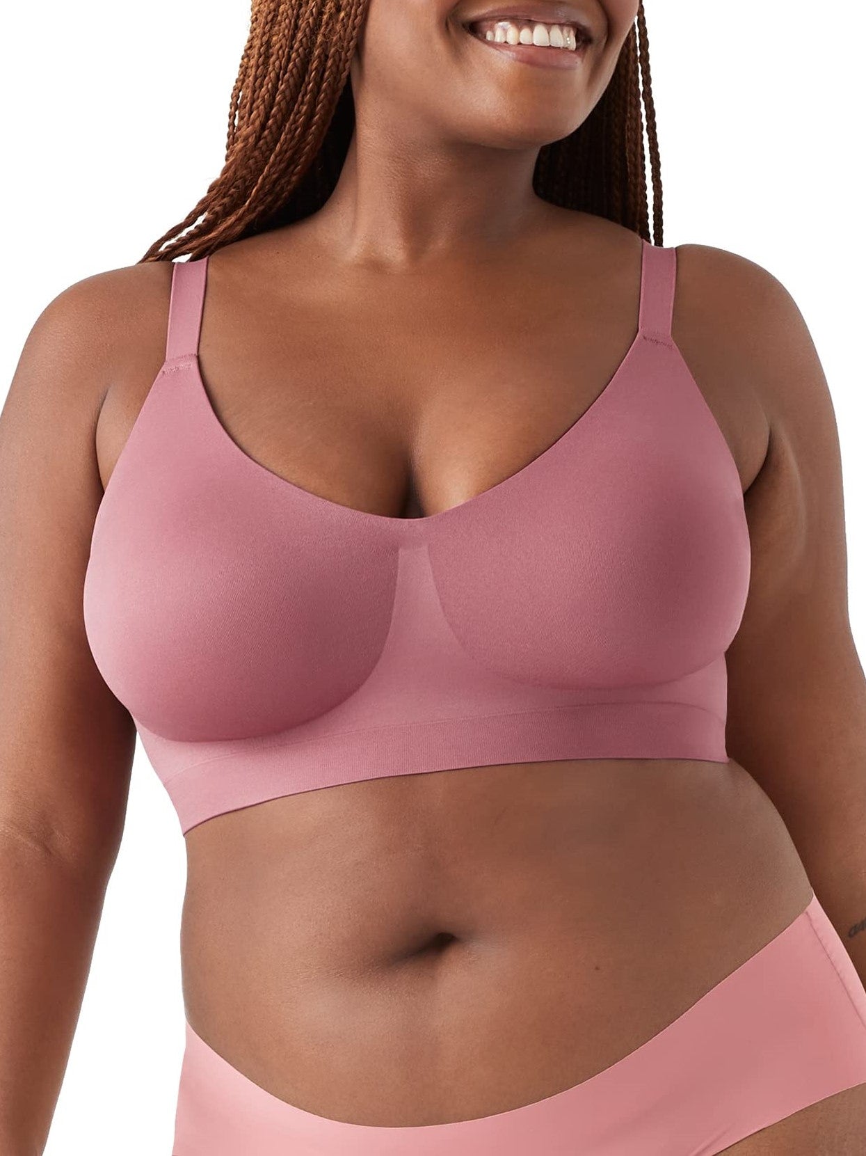 Soft Form Damen-BH mit verstellbaren Trägern und V-Ausschnitt ViolettRot