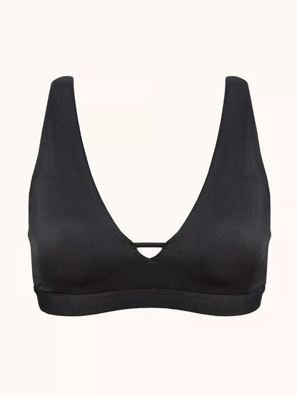 Der Eco Deep V Bralette-BH in Schwarz