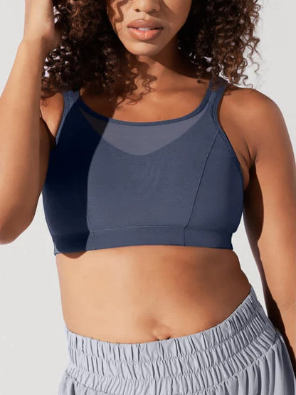 Mesh Comfort Nahtloser ringloser BH Navy