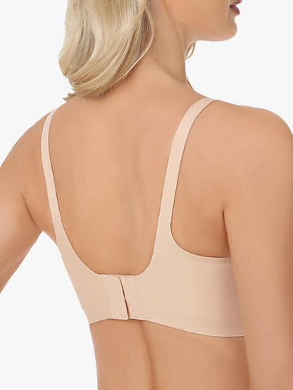 Mesh-BHs für Damen ohne Bügel, kabellose Comfort Lift Push-Up-Bralettes für Damen mit Unterstützung und BH Cornsilk