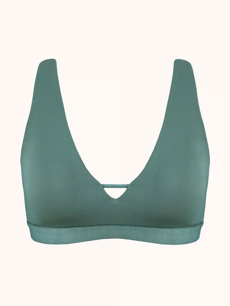 Der Eco Deep V Bralette-BH CadetBlue