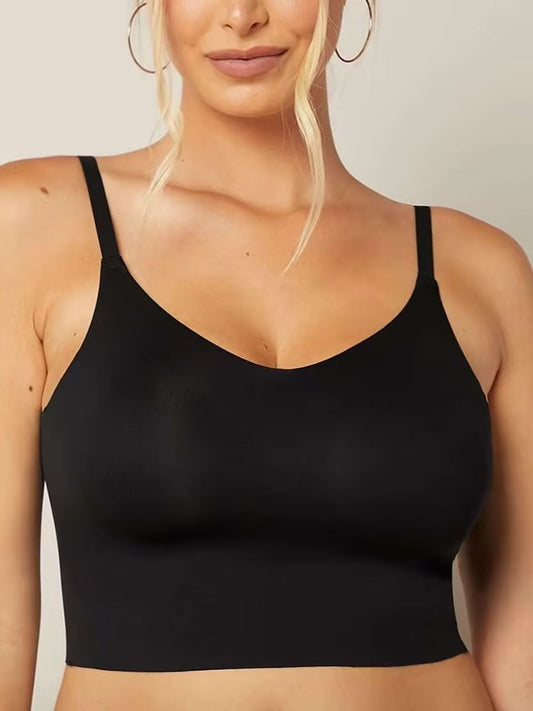 Drahtloser Camisole-Lounge-BH Schwarz