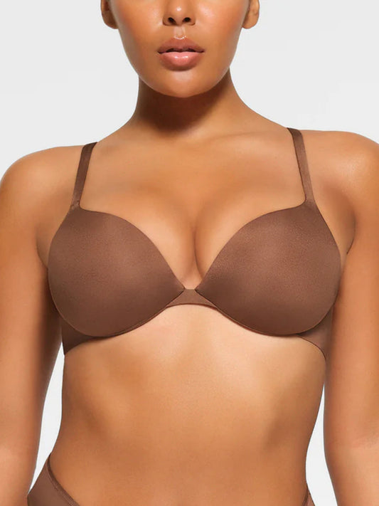 Sexy Solid Ultimate Teardrop Push-Up Comfort Nahtloser BH Braun