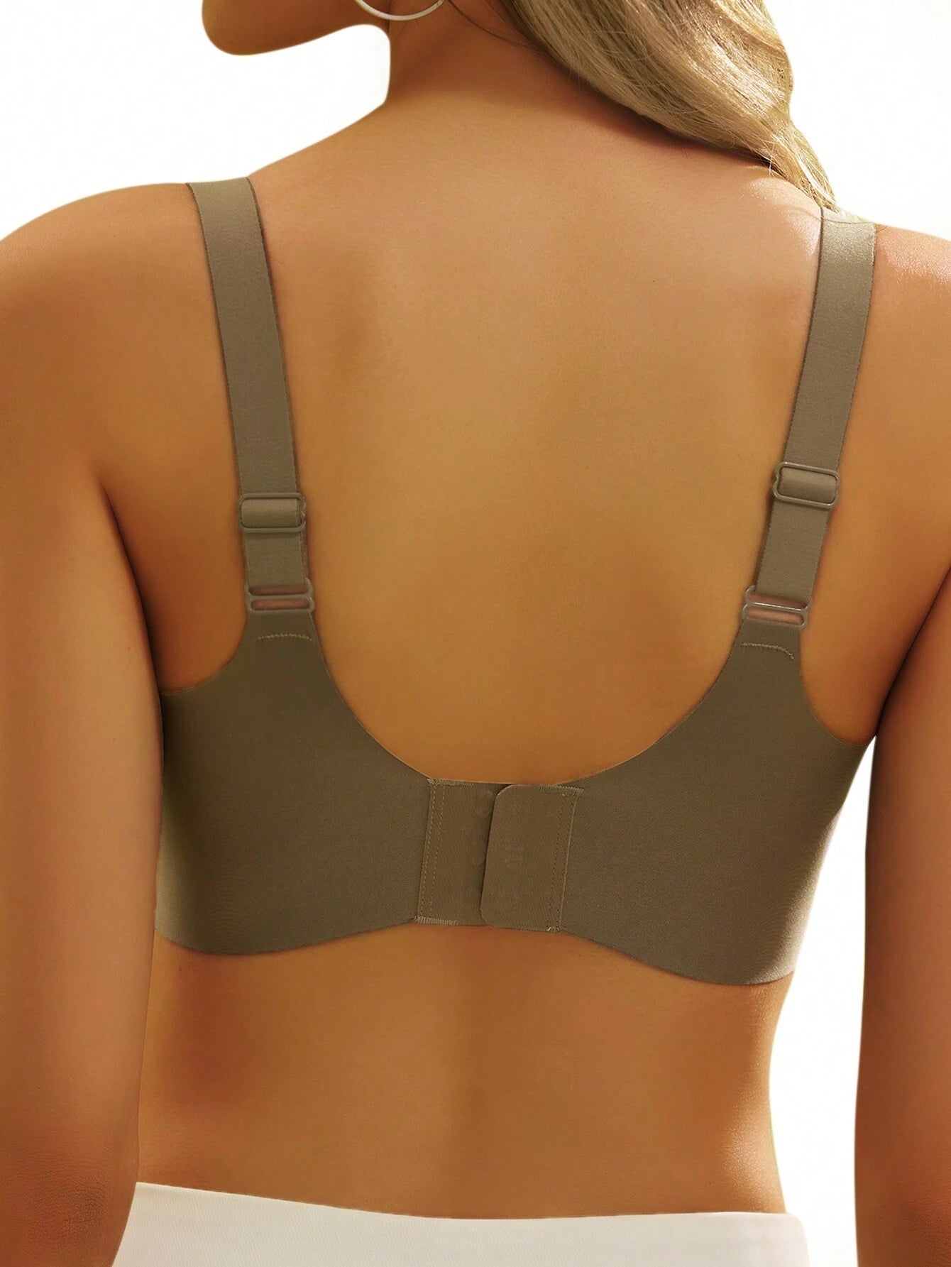 Drahtloser Push-up-BH für Damen in Grau