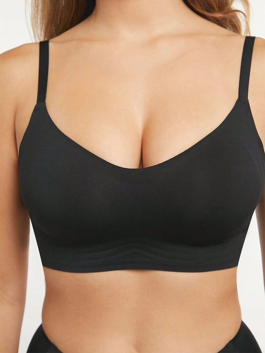 Kabelloses, nahtloses, bequemes Bralette in Schwarz