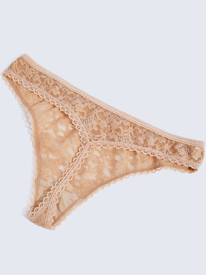 Sexy, nahtloser, atmungsaktiver Mesh-Tanga aus Spitze